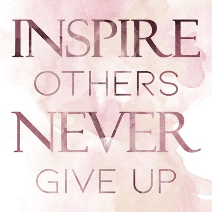 Framed Inspire Blush Print