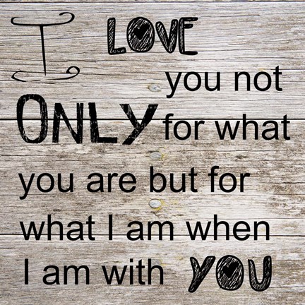 Framed I Love Only You Print