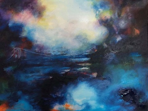 Framed Blue Bridge Print