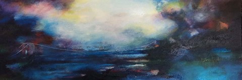 Framed Crossing Blue Bridge Print