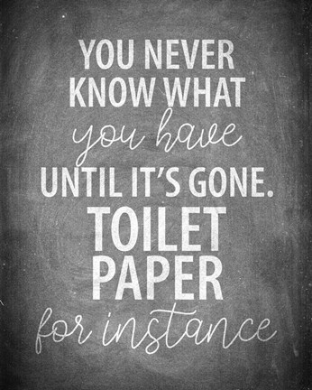 Framed Bathroom Chalkboard 5 Print