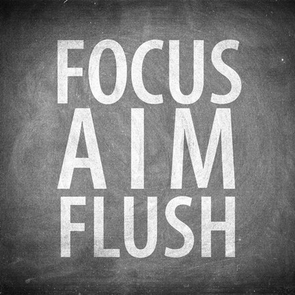 Framed Bathroom Chalkboard 2 Print