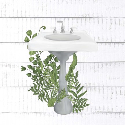 Framed Fern Bath 2 Print