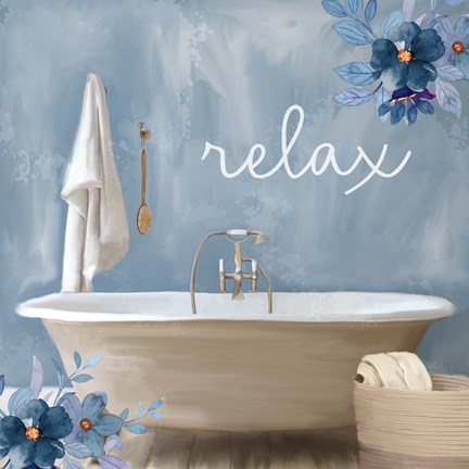 Framed Bath Blues 1 Print