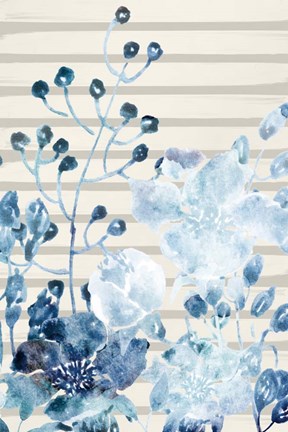 Framed Wildflower Blues 1 Print