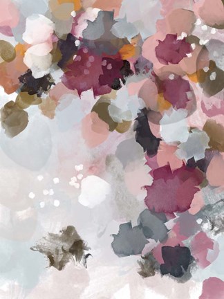 Framed Fall Leaves Watercolor Abstract Print