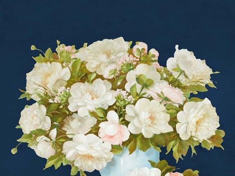 Framed Medley in Soft Navy Print