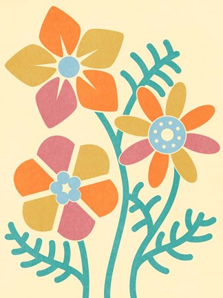 Framed Split Blooms Print