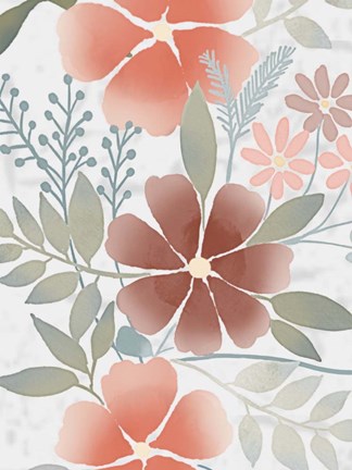 Framed Fall Blossoms 1 Print