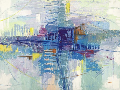 Framed Di sera sul mare Print