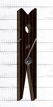 Framed Clothespin 2 Print
