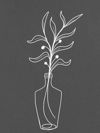 Framed Modern Vase 1 Print