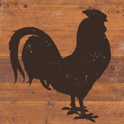 Framed Harvest Rooster Print
