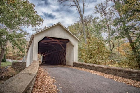 Framed Covered Bridge Print