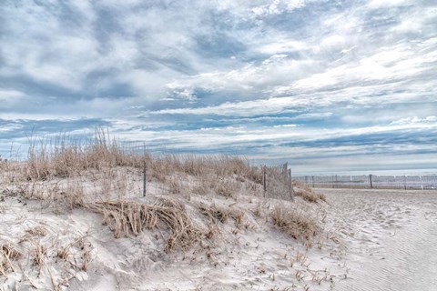 Framed Lighthouse Beach Print