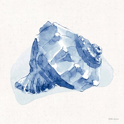 Framed Seaside X Blue Print