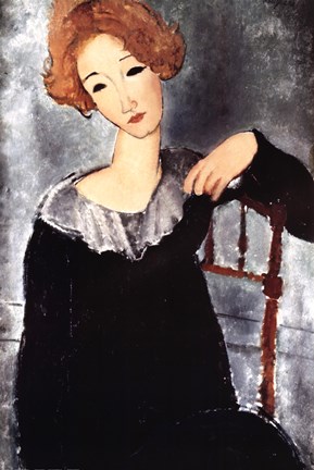 Framed Woman With Red Hair Print