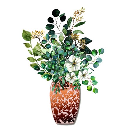 Framed Orange Paisley 2 Print