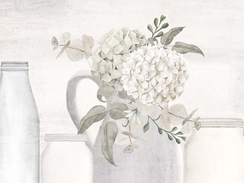 Framed Hydrangea Row Print