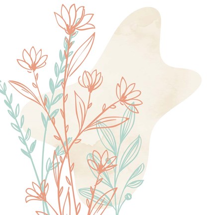 Framed Flower Garden 1 Print