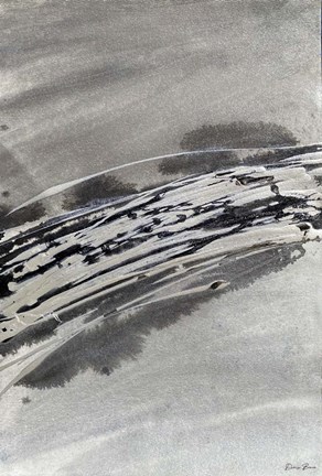 Framed Grey Ice 1 Print