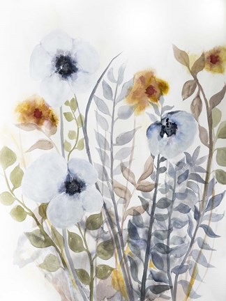 Framed Floral Embrace 1 Print