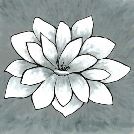 Framed White Lotus Print
