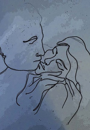 Framed Kiss 1 Print