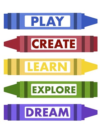 Framed Colorful Rules Print