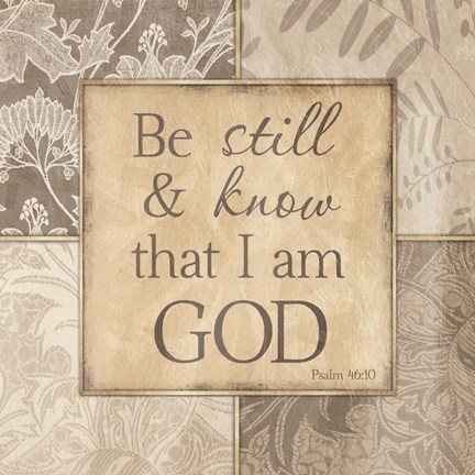 Framed I Am God Print