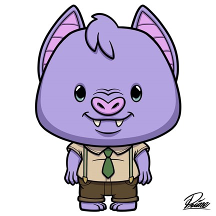 Framed Baxter Bat Print