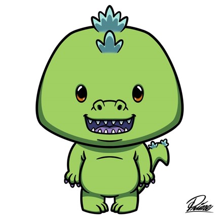 Framed Doug Dino Print