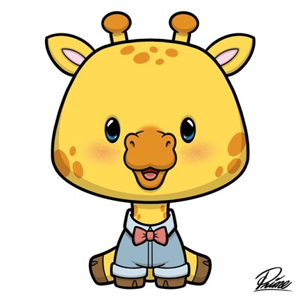 Framed Gavin Giraffe Print