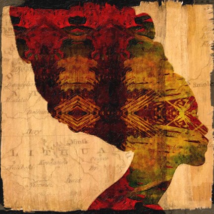 Framed Nubian Queen I Print