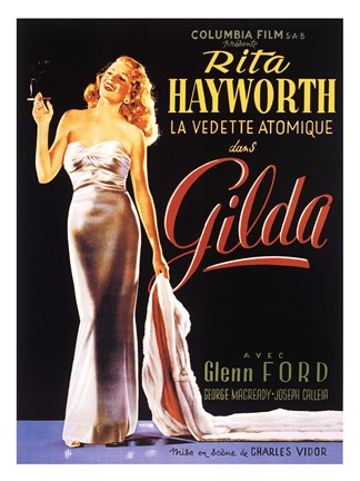 Framed Gilda Rita Hayworth Print