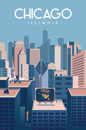 Framed Chicago Illinois Print