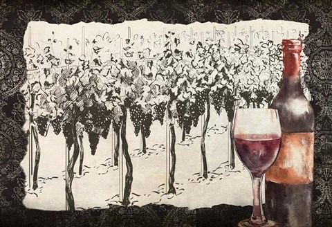 Framed Vineyard View 7 Print