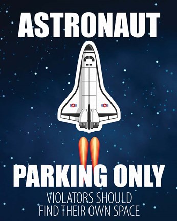 Framed Astronaut Parking Print