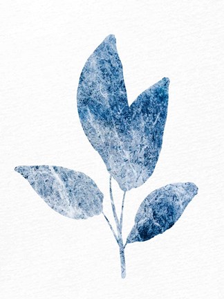 Framed Marble Leaf 1 Print