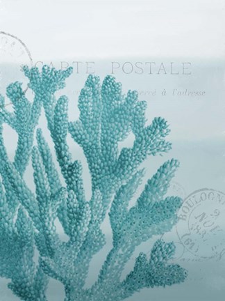 Framed Seaside Card 1 V2 Print