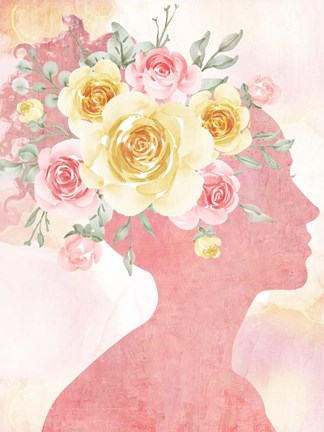 Framed Pink Silhouette Print