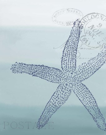 Framed Seaside Card 4 v2 Print