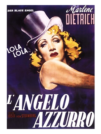 Framed L'angelo Azzurro Print