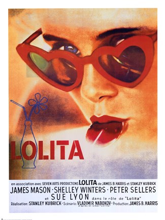 Framed Lolita Heart Sunglasses Print