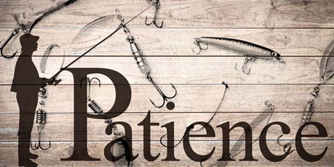 Framed Patience Fishing Print