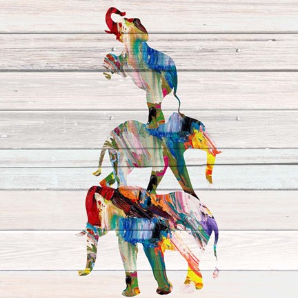 Framed Elephant Trio Print