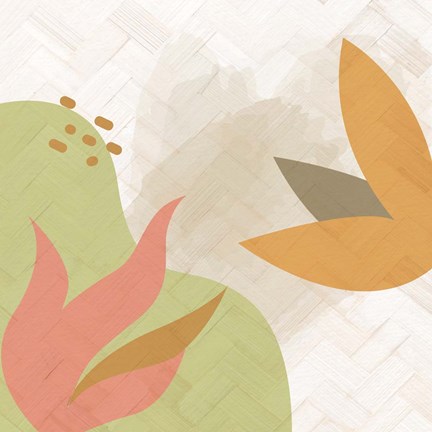 Framed Rattan Organic 1 Print