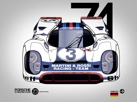 Framed 1971 Porsche 917 Print
