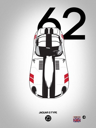 Framed 1962 Jaguar E-Type Print