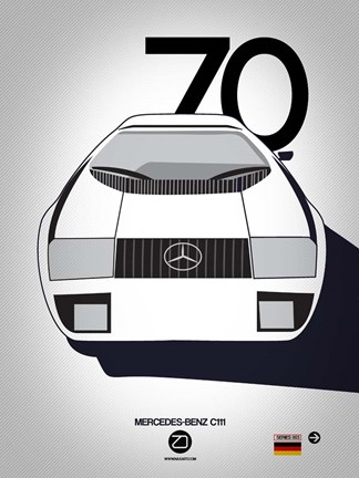 Framed 1970 Mercedes-Benz C111 Print
